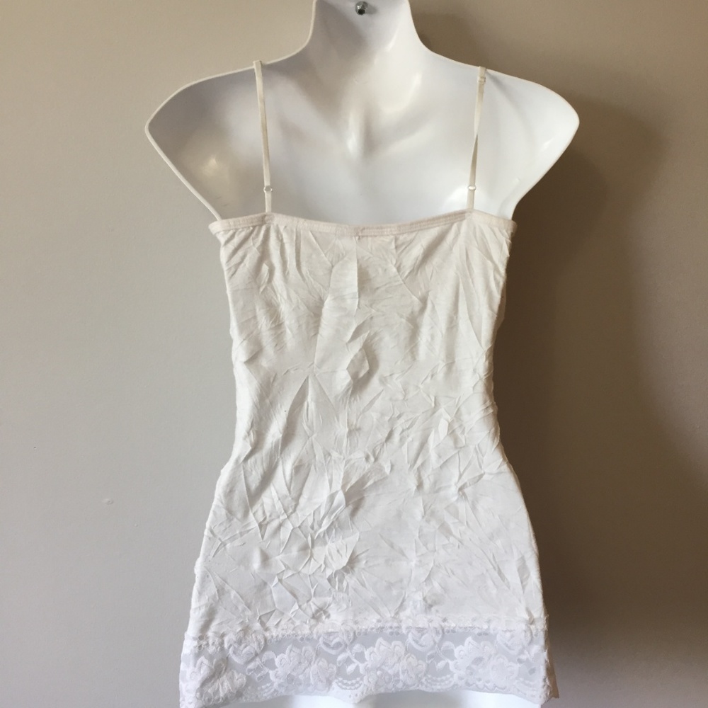 Maurices White Crinkled Lace Camisole - Picture 3 of 6
